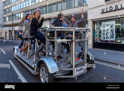 Birthday Celebrations Aboard A Pedibus City Of London England Stock