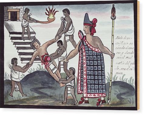 Aztec Human Sacrifice Photograph By Library Of Congress