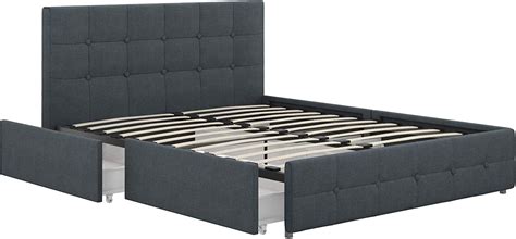 Dhp Rose Upholstered Platform Bed With Underbed Storage