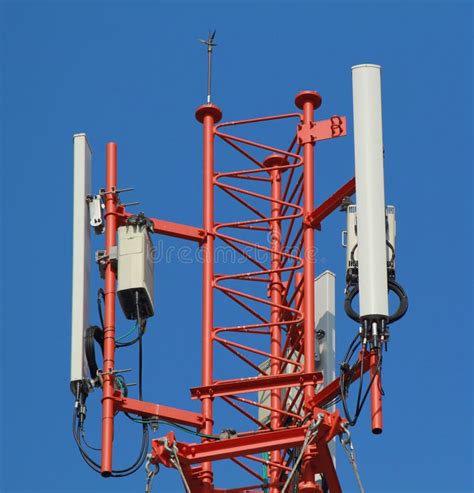 Antennas Of Cellular Base Station Systems Stock Image Image Of