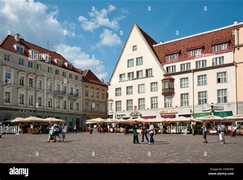 Raekoja Plats Town Hall Square In Tallinn Estonia Stock Photo Alamy