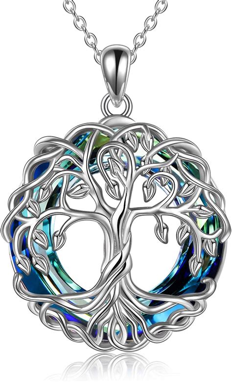 Poplyke Tree Of Life Necklace Jewelry For Women Sterling
