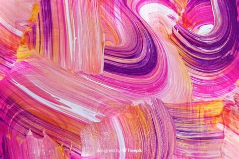 Free Vector Abstract Painted Brush Strokes Background