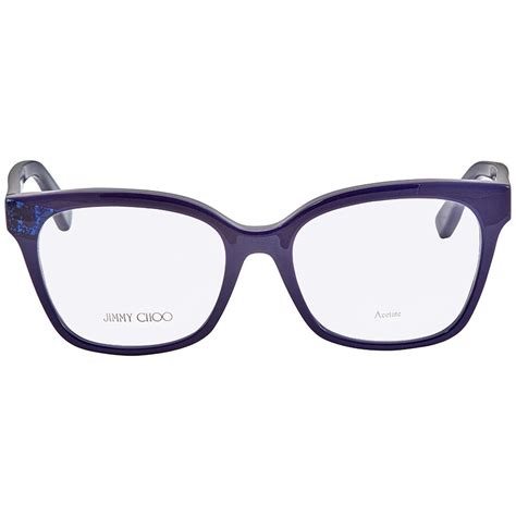 Jimmy Choo Ladies Blue Glitter Eyeglasses Jc158f Q9x 52 Jimmy Choo Sunglasses Jomashop