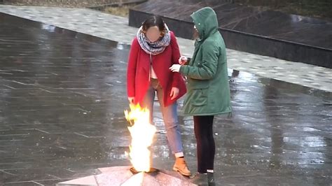 Watch Teenage Girls Spit Into War Memorial Eternal Flame Metro Video