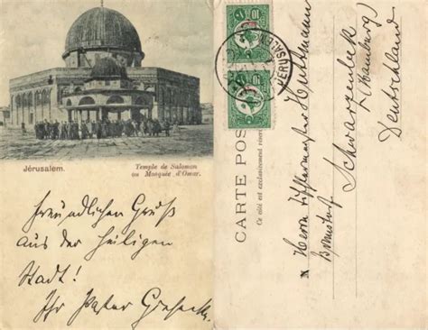 Israel Palestine Jerusalem Temple Of Solomon Mosque Of Omar 1900s