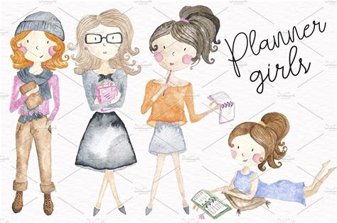 The Planner Girl Watercolor Kit Watercolor Kit Planner Girl Clip Art