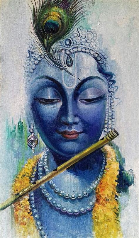 Lord Krishna Painting By Vishal Gurjar Pixels