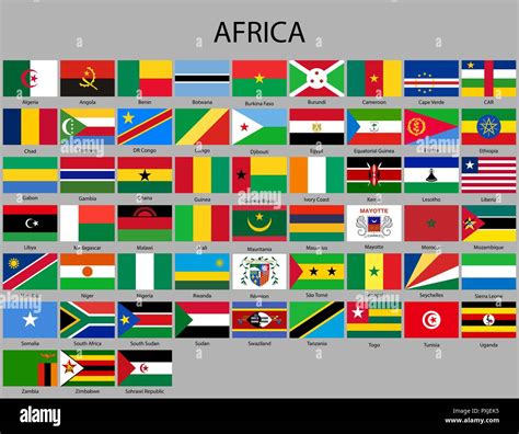 All Flags Of Africa Vector Illustration Flag Set Stock Vector Image