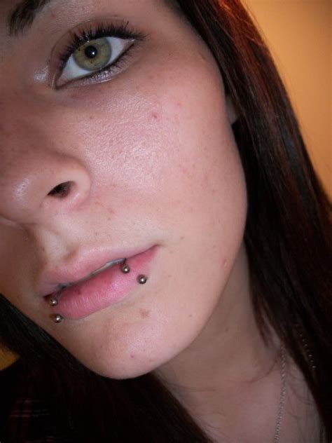 Before getting a snake bites piercing you must talk to your piercer about any concerns you have. Lip Piercing - Snake Bites