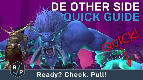 De Other Side Quick Guide Normal Shadowlands Alpha Youtube