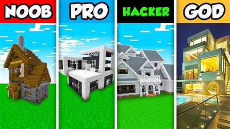 Minecraft Noob Vs Pro Vs Hacker Vs God Najlepszy Dom W Minecraft