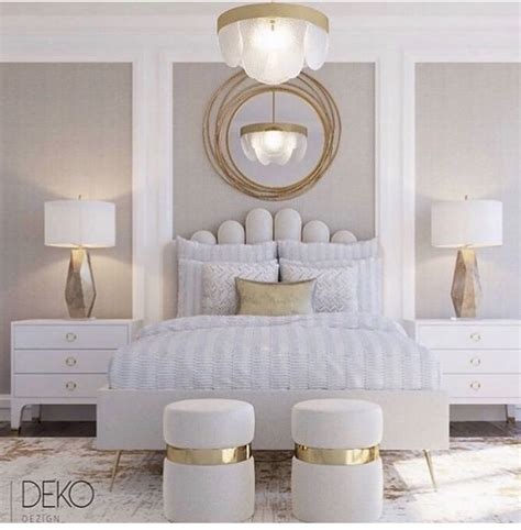 White Luxury Bedroom Grey And Gold Bedroom Gold Bedroom Decor Luxe