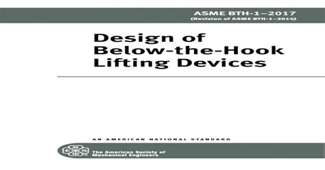 Design Of Below The Hook Lifting Devices Bth 1 2017pdf All Editions