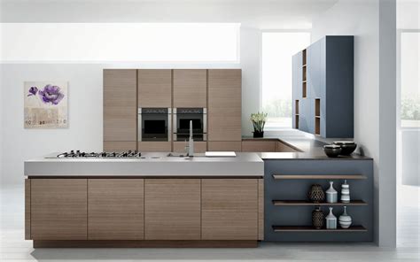 High End Luxury Modular Kitchen Cabinets Teak Wood Veneer Finish Face