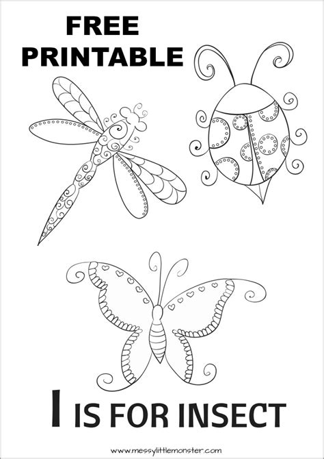Insect Printable Coloring Pages Printable World Holiday