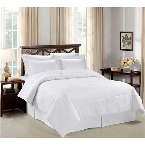 Swift Home 6 Piece White Twin Extra Long Comforter Set 108648 Wht T Rona