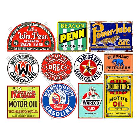 Tool Box Sticker Sheet Oil Can Labels Garage Clip Art Paper Etsy