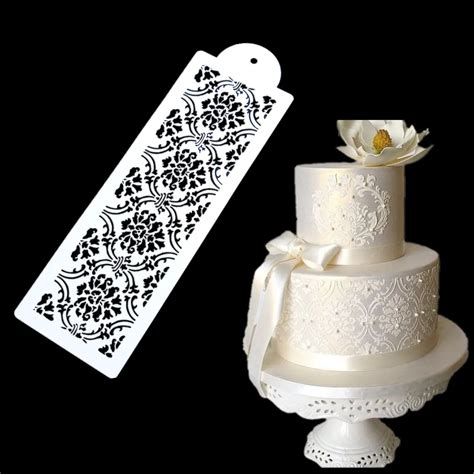 2pcsset Lace Cake Stencil Fondant Cake Border Decoration Stencils Party Wedding Cake Diy Decor