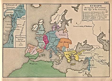 Historische Karten Karte Von Europa Im Jahre 1200