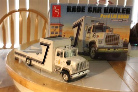 Gallery Pictures Amt Ford Ln 8000 Race Car Hauler Plastic Model Truck Kit 125 Scale 75806
