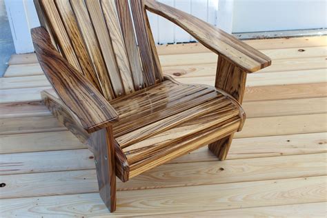 Buy Custom Zebrawood Adirondack Chair Made To Order From Woodvisions