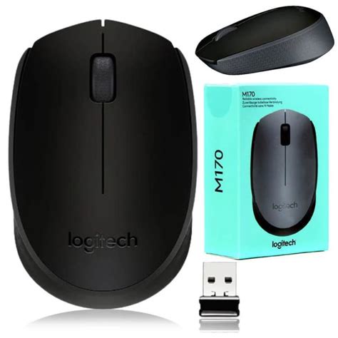 Logitech M170 Wireless Mouse Grey Black Computer Peripherals