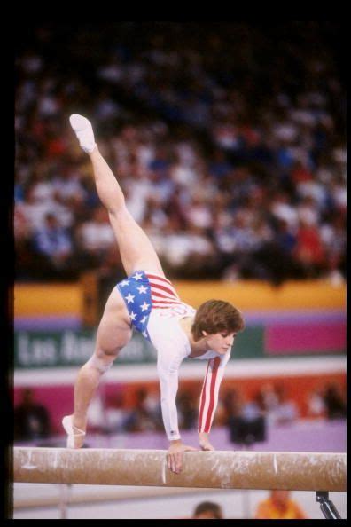 Gymnast Mary Lou Retton Of The United States Competes In The Floor