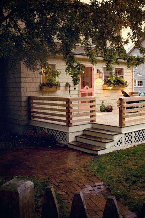 Cool Small Front Porch Design Ideas 07 Deck Railing Design Small