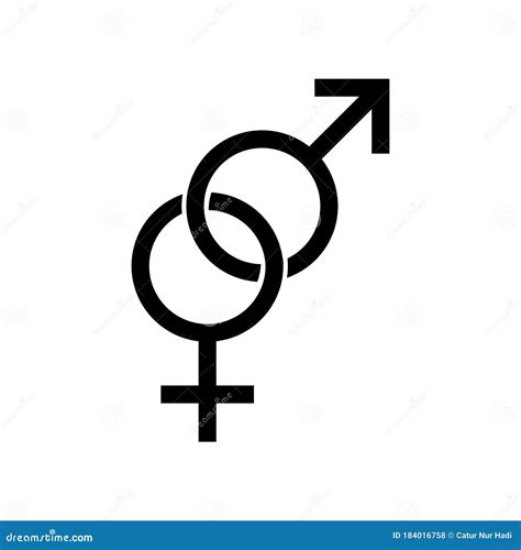 Sex Symbols Gender Signage Unisex Icon Flat Vector Template Design Trendy Stock Vector