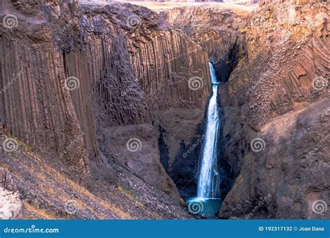 A View Of The Litlanesfoss Waterfall In Eastern Iceland Stock Photo