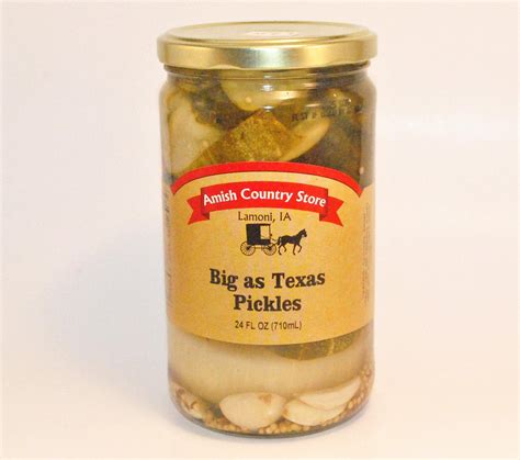 Big As Texas Pickles 24 Oz Amish Country Store