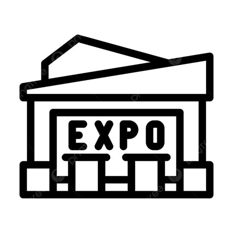 Expo Clipart Png Images Expo Center Line Icon Vector Symbol Center