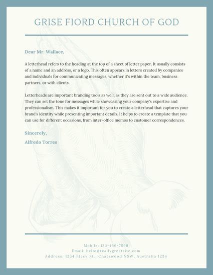 Start with creating sufficient church letterhead to make the majority of the space within your organization characters and marketing mails. Customize 33+ Church Letterhead templates online - Canva