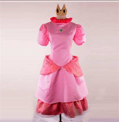 Halloween Sexy Costumes Womens Princess Peach Super Mario Costume Maids