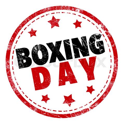 Boxing Day Word Stamp Text On White Stock Image Colourbox