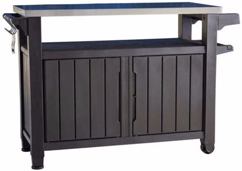 Patio cabinet and serving station. 78 Gal. Grill Serving Prep Station BBQ Cart Outdoor Patio ...