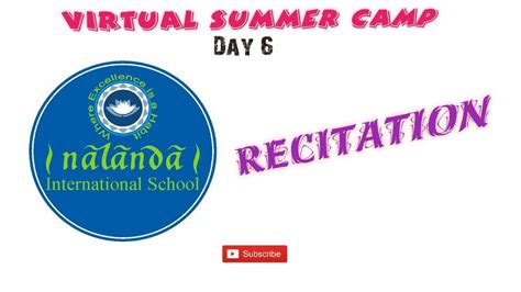 Recitation Pre Nursery To Kg Summer Camp Day 6 Youtube