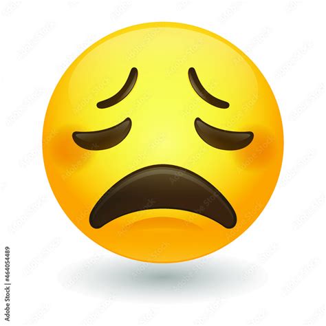 Weary Emoji Icon Illustration Sign Wailing Vector Symbol Emoticon