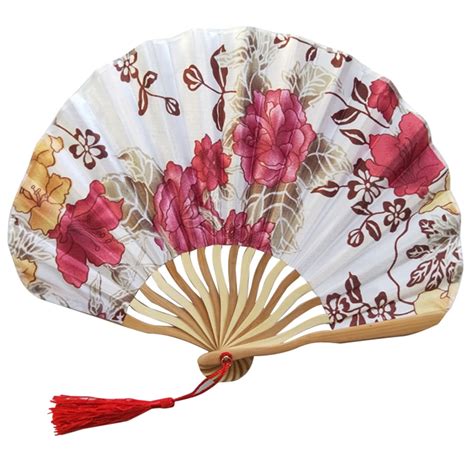 Siaonvr Hand Held Fans Silk Bamboo Folding Fans Handheld Folded Fan For