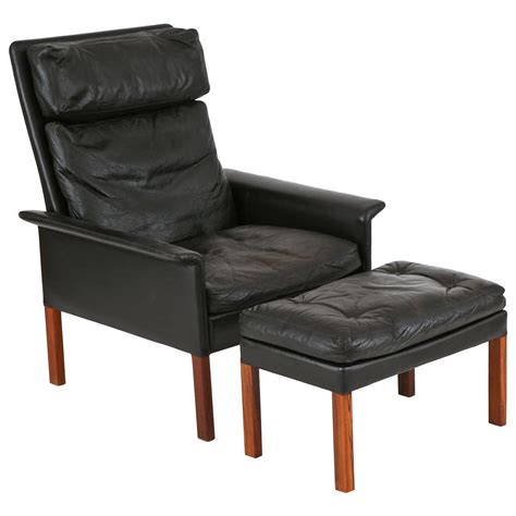 This design classic rocking chair j 16 by hans wegner was designed 1944 and executed by mobler f.d.b. Hans Olsen Leather and Rosewood Lounge Chair and Ottoman ...