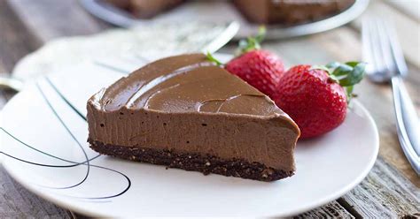 .creme brulee chocolate mousse log with chocolate and caramel glaze, white chocolate mousse with strawberries, chocolate mousse mirror glaze cake. No-Bake Vegan Chocolate Torte with Avocado Mousse | Foodal