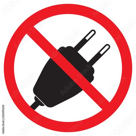 No Plug Sign Vector Stock Image And Royalty Free Vector Files On