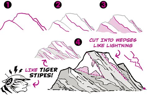 How To Draw Mountains Art Rocket