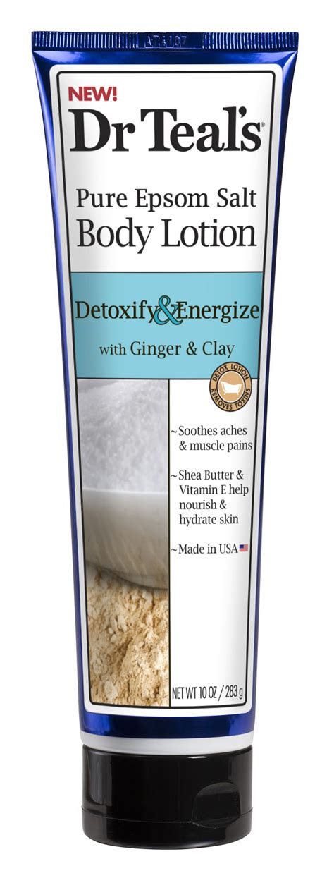 Dr Teals Detoxify And Energize Pure Epsom Salt Body Lotion 10 Oz