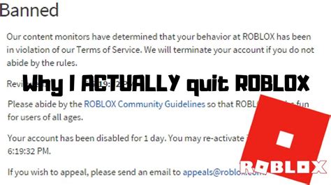 The Real Reason Why I Quit Roblox Youtube