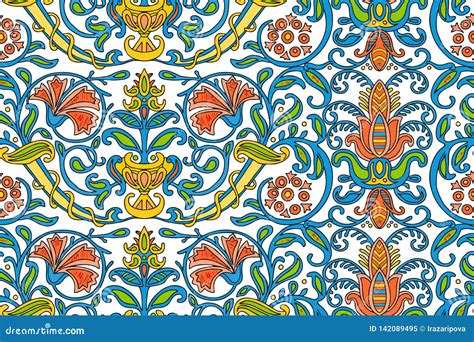 Traditional Arabic Ornament Seamless For Your Design Floral Ornamental