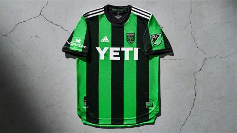 Austin Fc Jersey Club Reveals Green Black Striped Kit