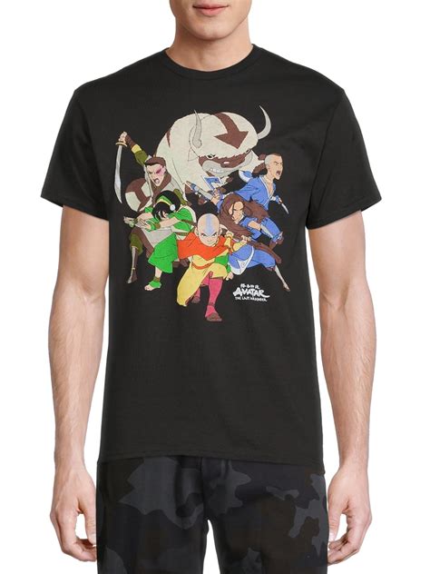 Avatar The Last Airbender Mens Group Shot Graphic T Shirt With Short