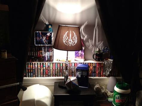 This Room With Various Geeky Decorations And Jug Of